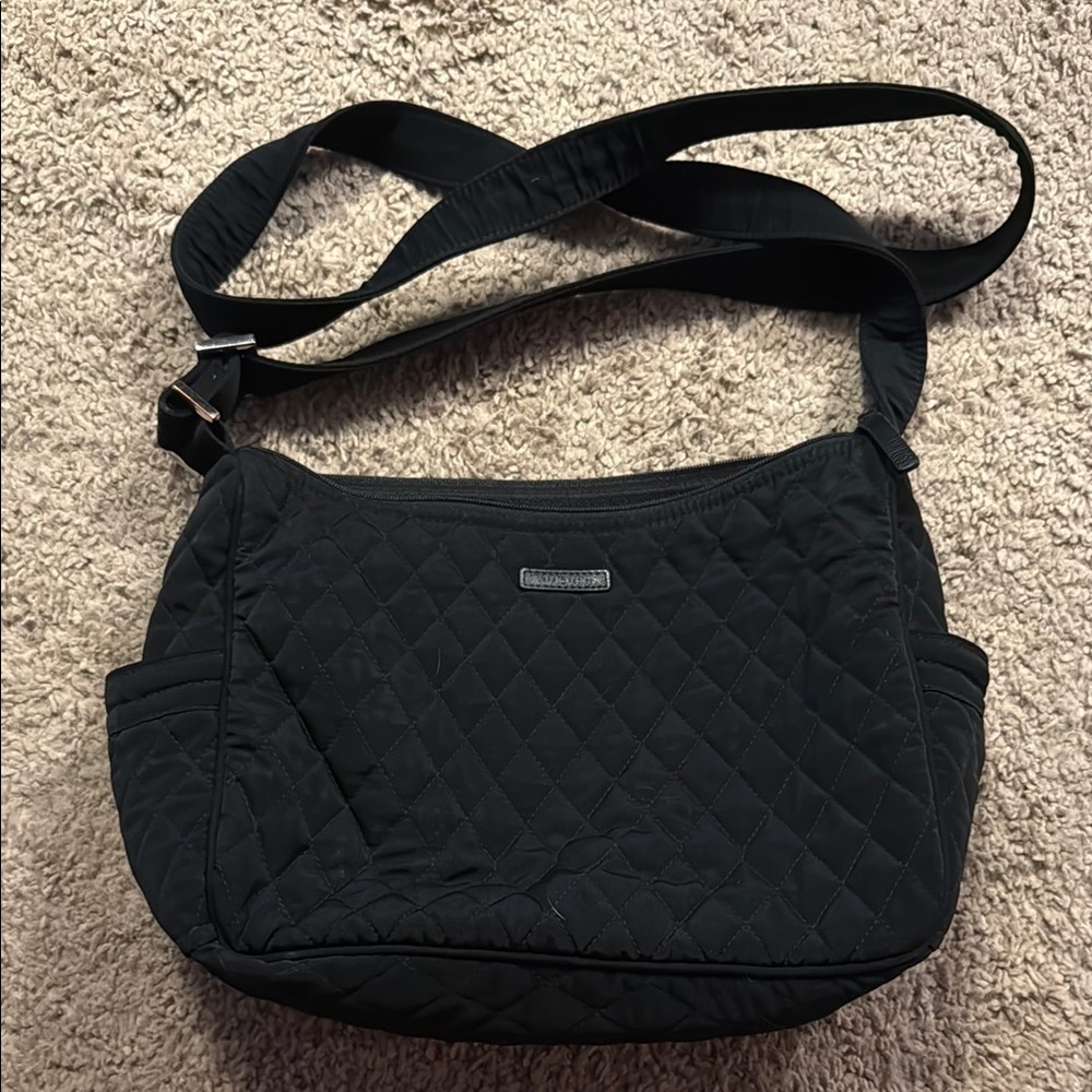 SOLD Black Quilted Vera Bradley Shoulder Bag